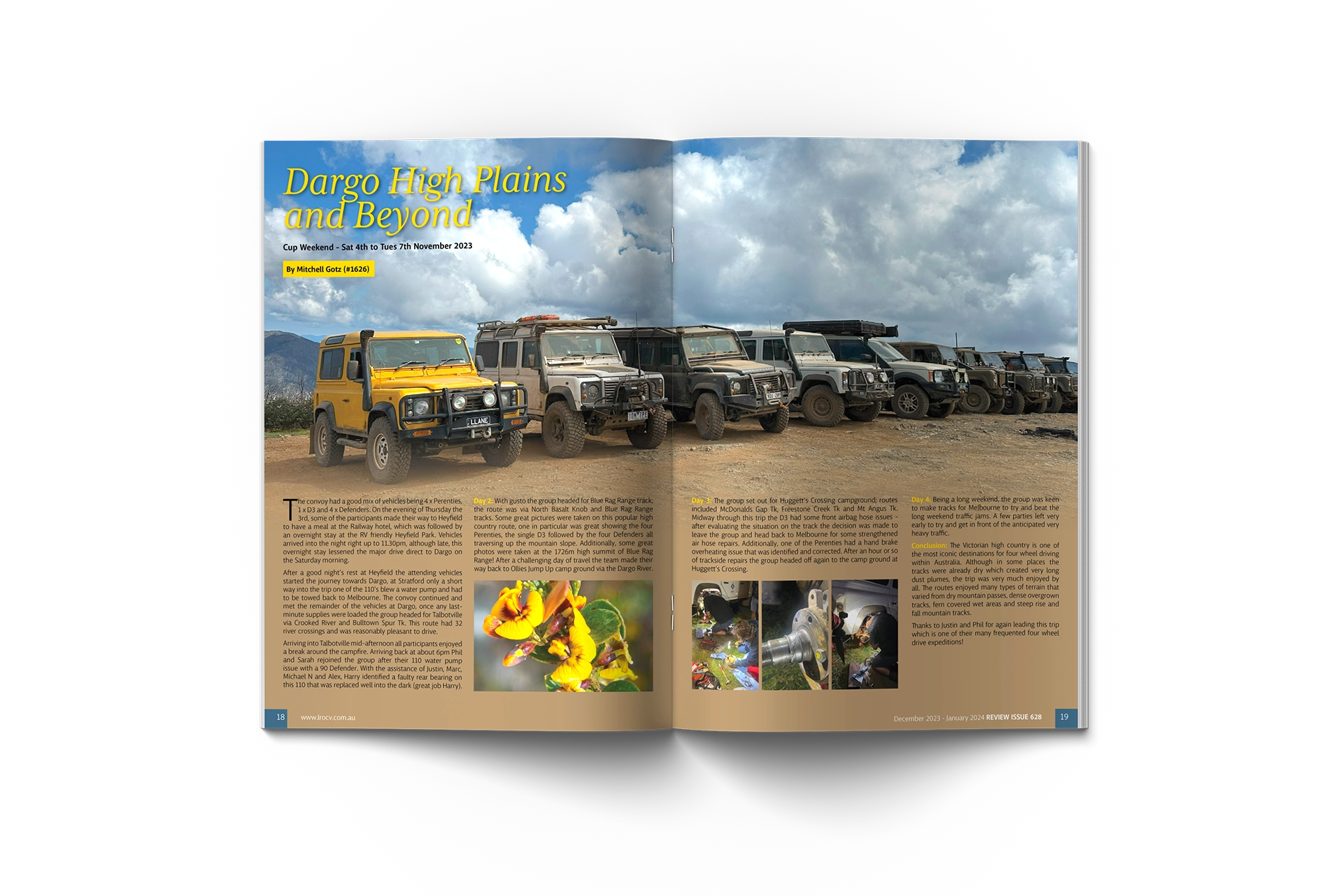 Magazine open to show interior content